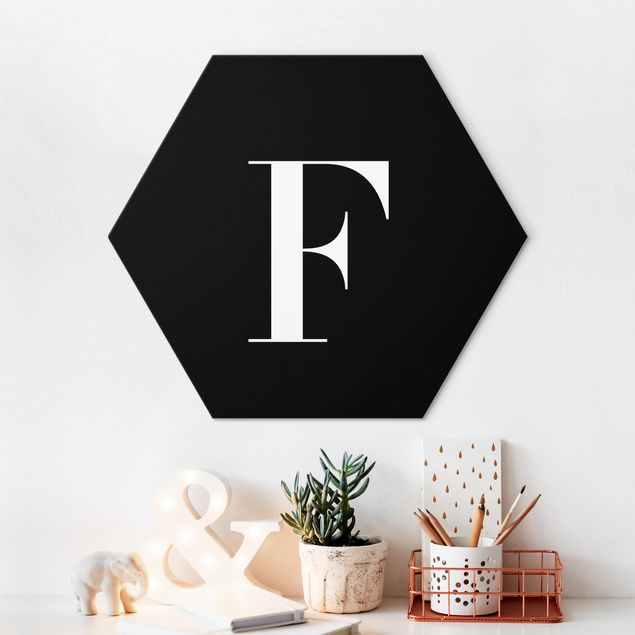 quadro de letras Letter Serif Black F