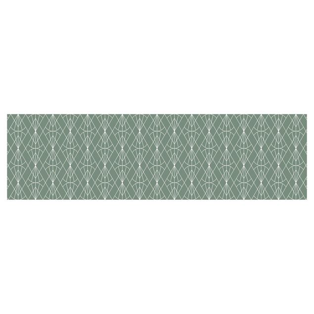 Backsplash de cozinha Art Deco Diamond Pattern In Front Of Green XXL