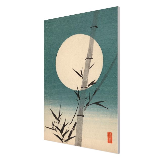 Quadros paisagens Japanese Drawing Bamboo And Moon
