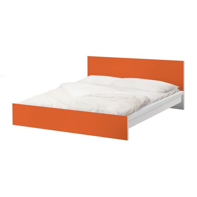 Papel autocolante para móveis Cama Malm IKEA Colour Orange