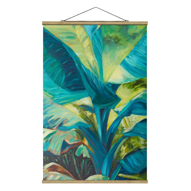 quadros modernos para quarto de casal Banana Leaf With Turquoise II