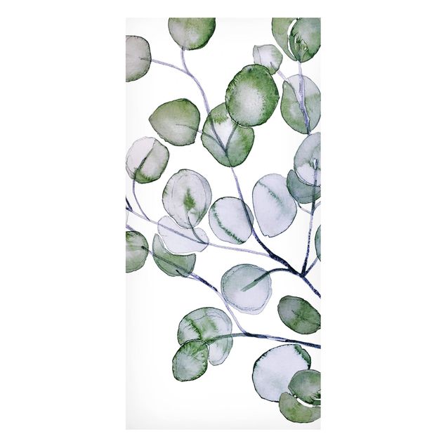 Quadros magnéticos flores Green Watercolour Eucalyptus Branch