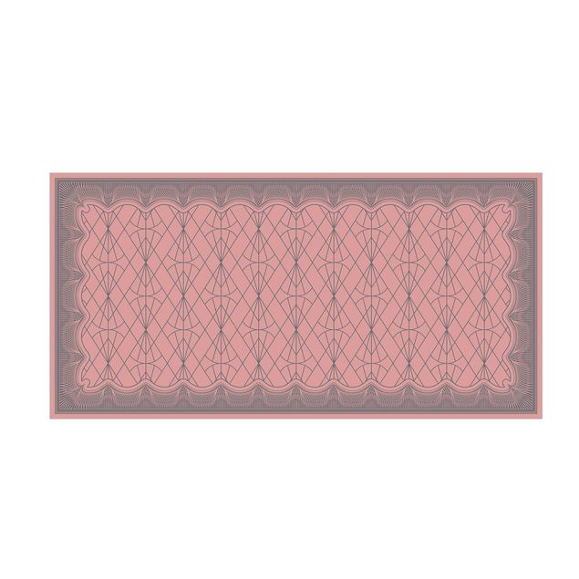 Tapetes modernos Art Deco Diamond Pattern With Border
