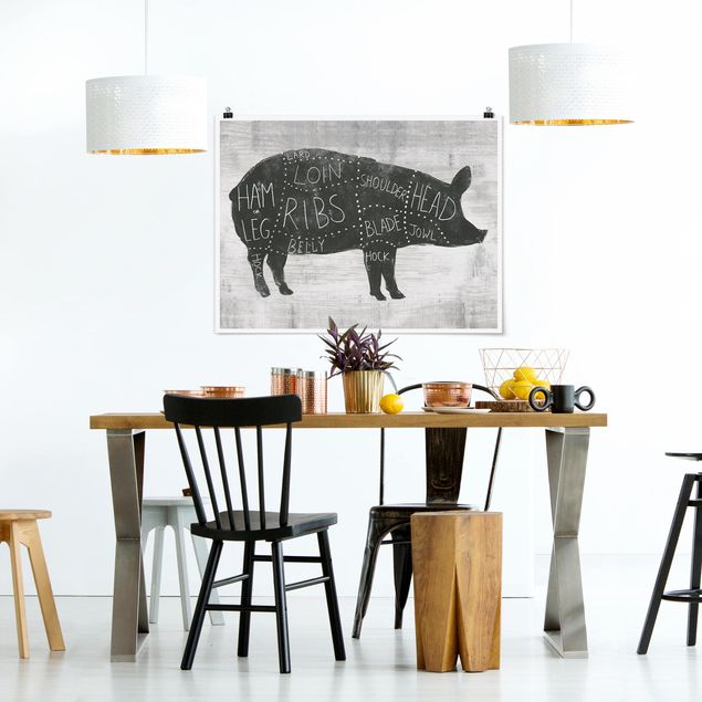 Posters frases Butcher Board - Pig