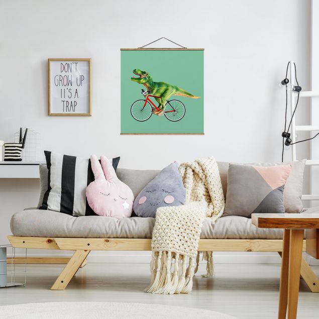 Decoração para quarto infantil Dinosaur With Bicycle