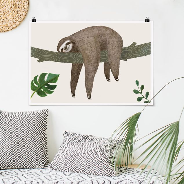 decoração para quartos infantis Sloth Sayings - Chill