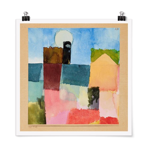 Posters quadros famosos Paul Klee - Moonrise (St. Germain)
