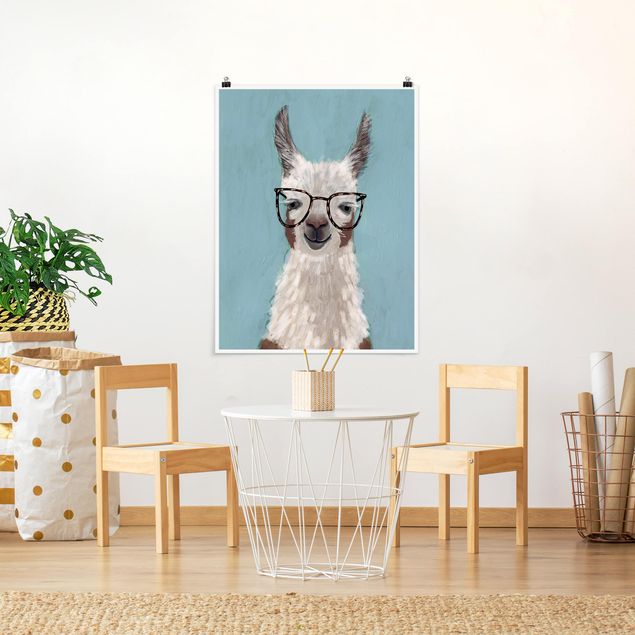 Posters animais Lama With Glasses II