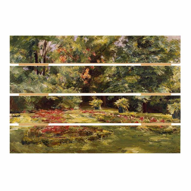 Quadros em madeira paisagens Max Liebermann - Flower Terrace Wannseegarten