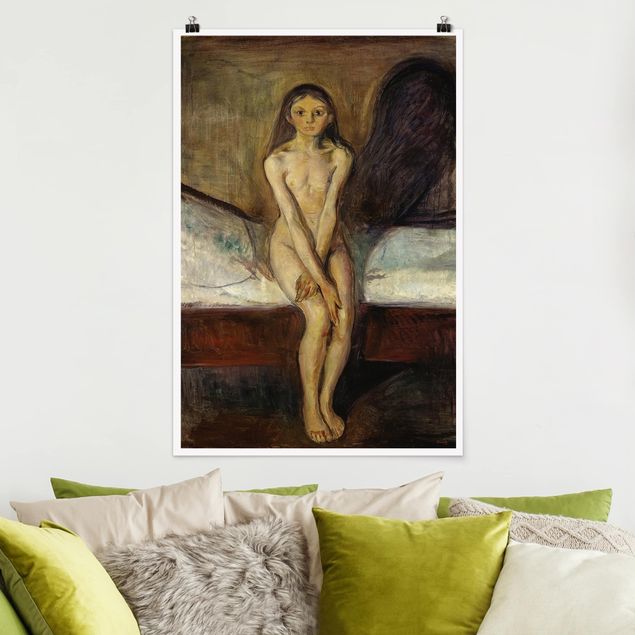 Quadros movimento artístico Expressionismo Edvard Munch - Puberty