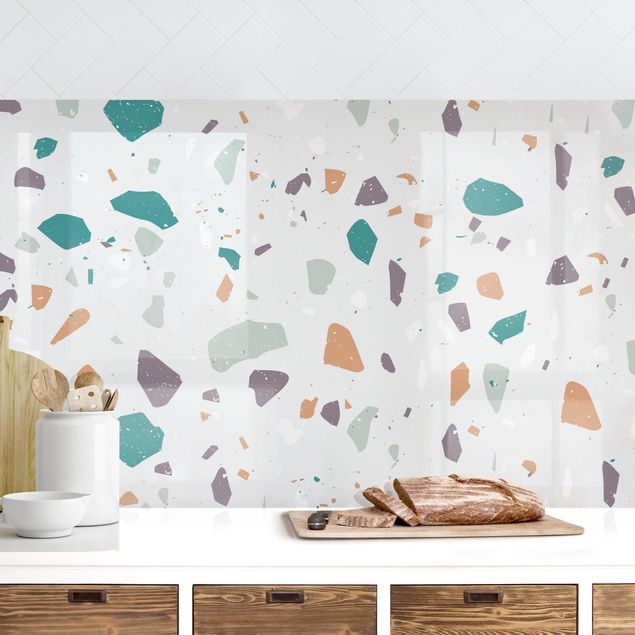 decoraçao para parede de cozinha Detailed Terrazzo Pattern Grosseto II