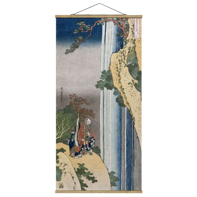 quadros de paisagens Katsushika Hokusai - The Poet Rihaku