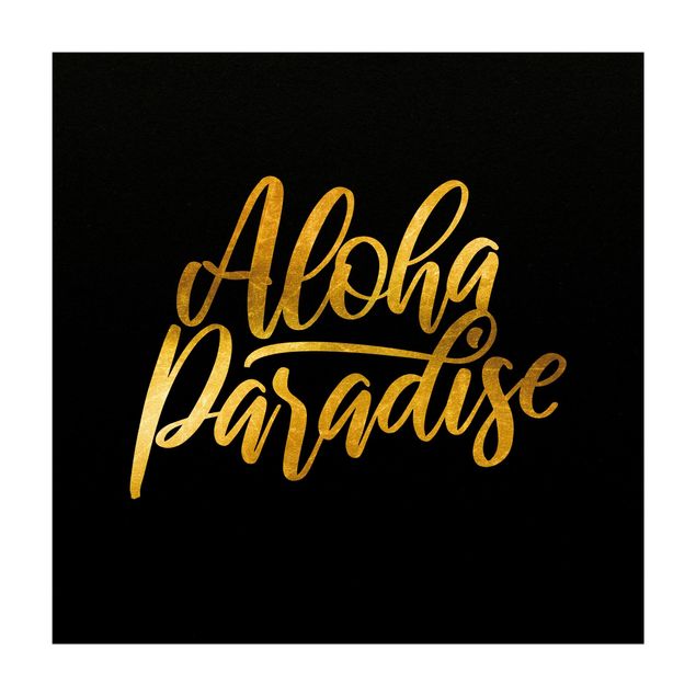 Tapete dourado Gold - Aloha Paradise On Black