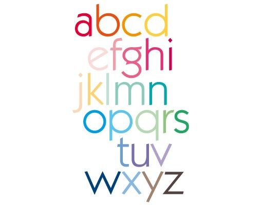 Autocolantes para vidros frases Rainbow Alphabet