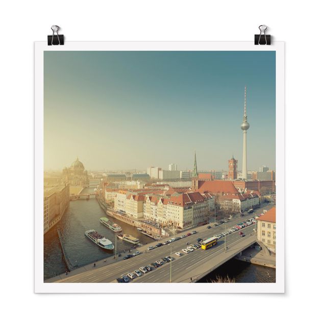 Posters cidades e paisagens urbanas Berlin In The Morning