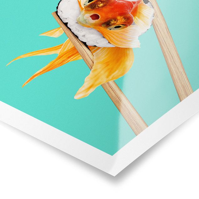 Posters quadros famosos Sushi With Goldfish