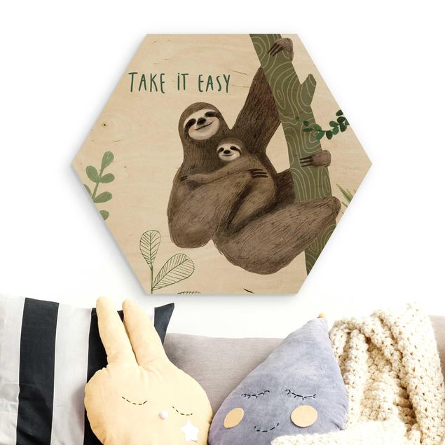 decoração quarto bebé Sloth Sayings - Easy
