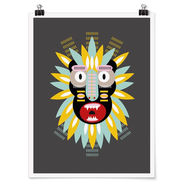 Quadros famosos Collage Ethnic Mask - King Kong