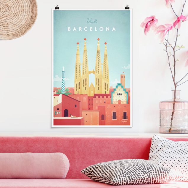 decoraçao cozinha Travel Poster - Barcelona