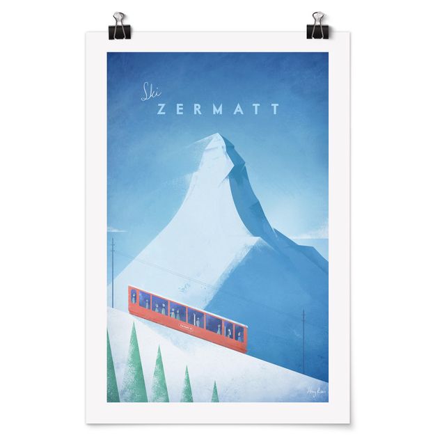 quadro com paisagens Travel Poster - Zermatt