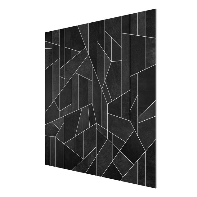 Quadros padrões Black And White Geometric Watercolour