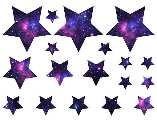 Autocolantes parede No.542 Stars Galaxie 18s Set