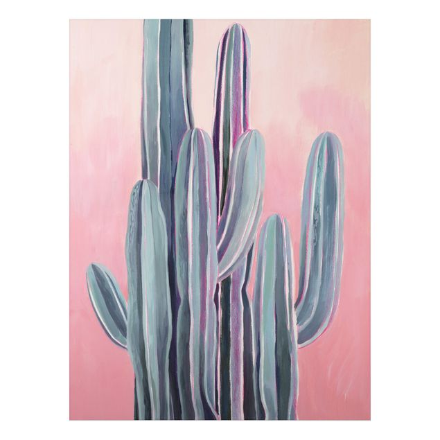 Quadros florais Cactus In Licht Pink II