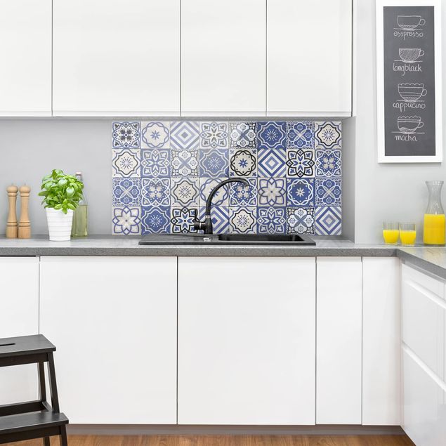 Painel anti-salpicos de cozinha padrões Mediterranean Tile Pattern