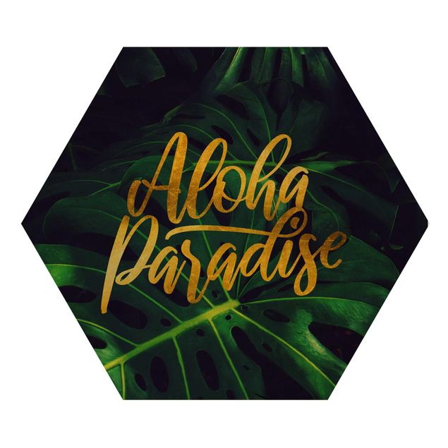 quadro de madeira para parede Jungle - Aloha Paradise