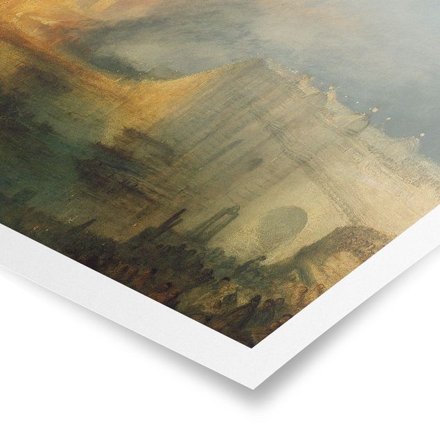 Posters quadros famosos William Turner - The Burning Of The Houses Of Lords And Commons