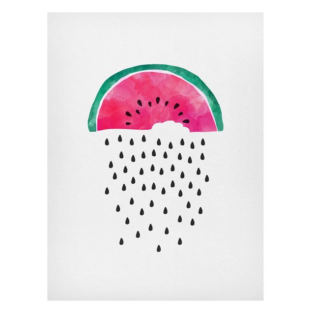 Quadros frutas Watermelon Rain