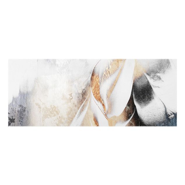 Quadros de Elisabeth Fredriksson Golden Abstract Painting Winter