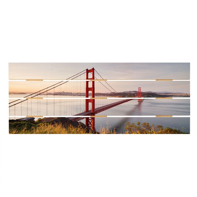 Quadros em madeira Golden Gate Bridge In San Francisco