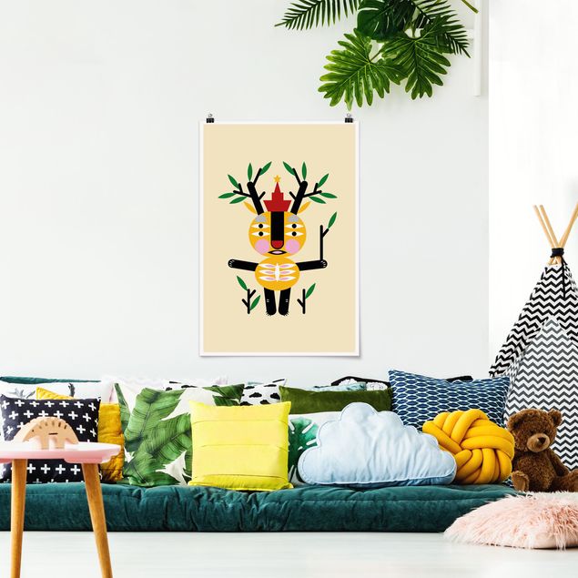 Posters quadros famosos Collage Ethno Monster - Deer