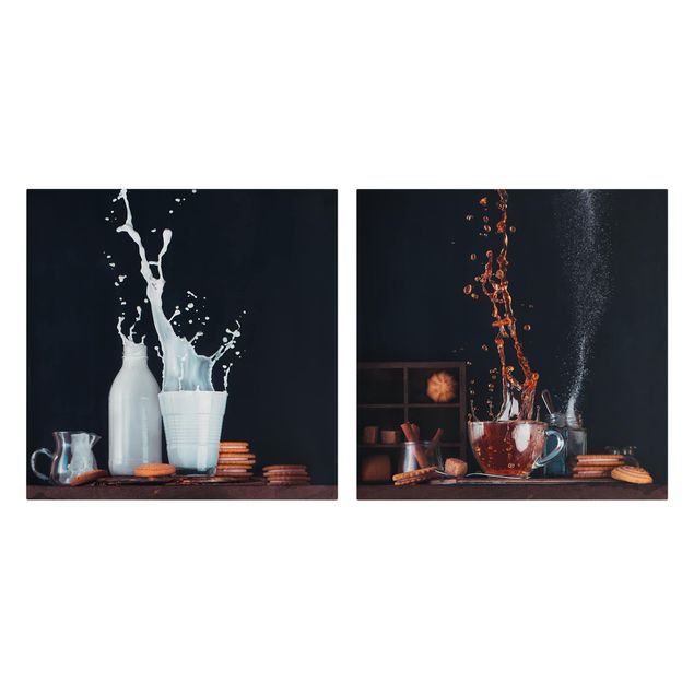 decoração quadros Milk And Tea Composition