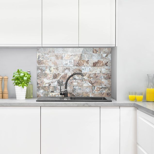 Painel anti-salpicos de cozinha imitação pedra Natural Marble Stone Wall