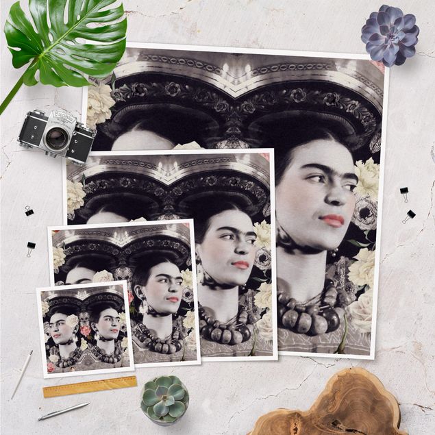 decoração quadros Frida Kahlo - Flower Flood