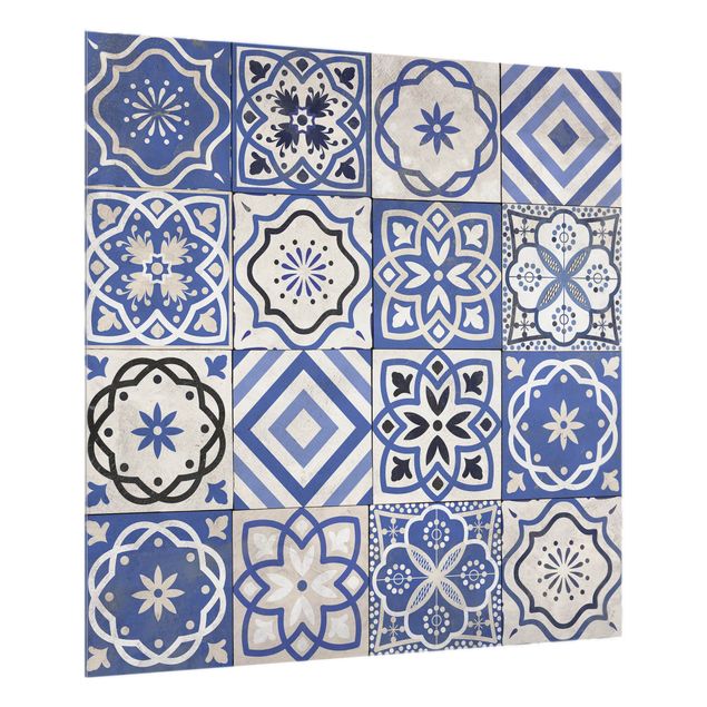 Painel antisalpicos Mediterranean Tile Pattern