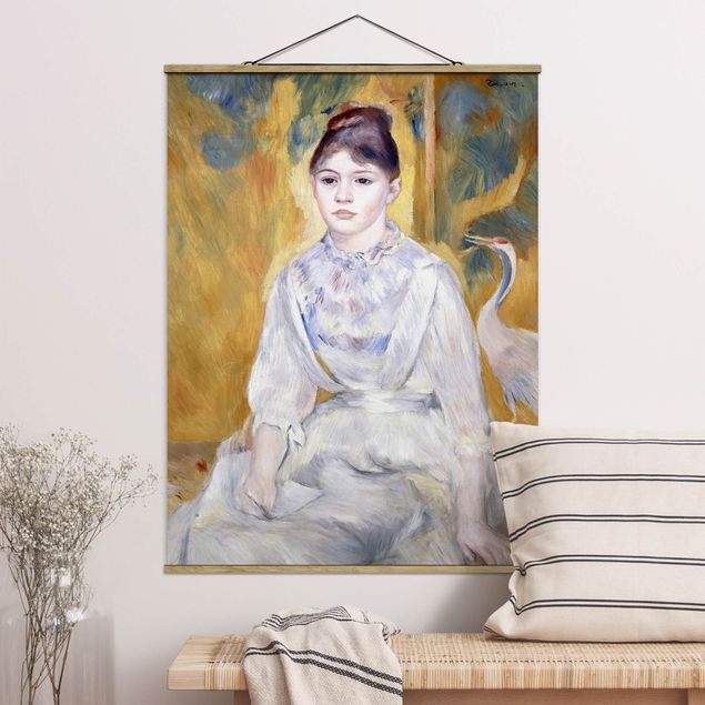 decoraçao para parede de cozinha Auguste Renoir - Young girl with a swan
