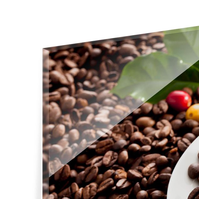 Painel anti-salpicos de cozinha Coffee Cup With Roasted Coffee Beans