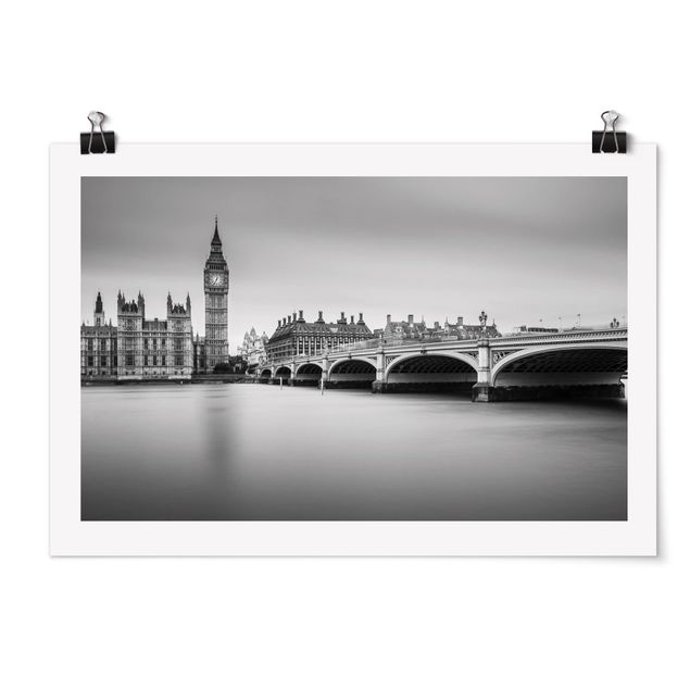Posters cidades e paisagens urbanas Westminster Bridge And Big Ben