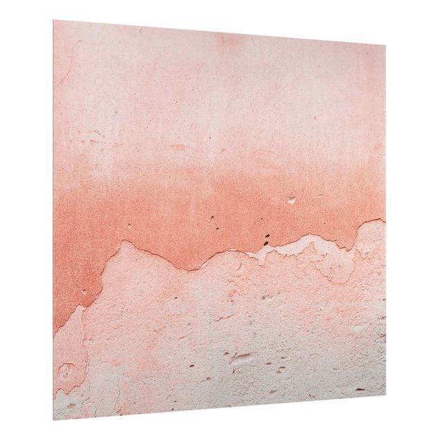 painel anti salpicos cozinha Pink Concrete In Shabby Look