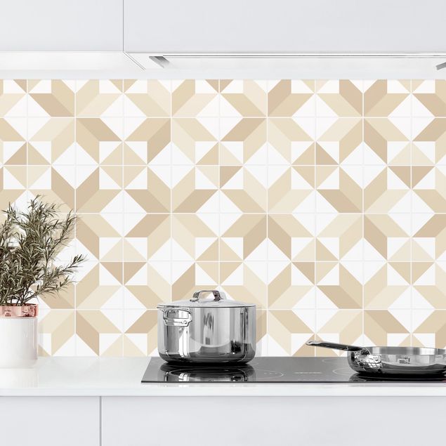 decoraçao cozinha Star Shaped Tiles - Beige