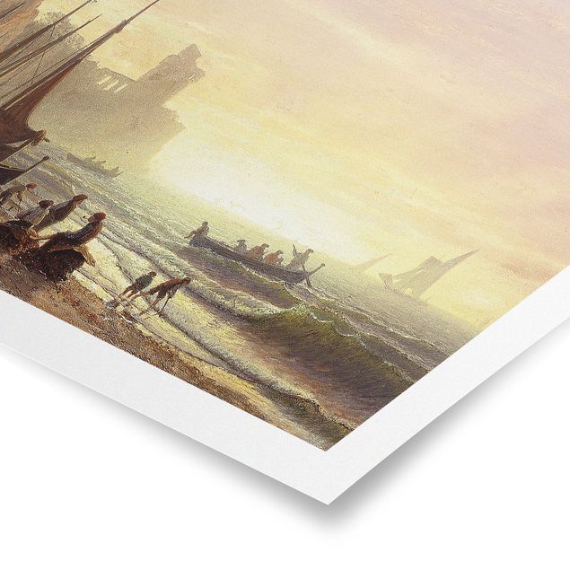 quadro com paisagens Albert Bierstadt - The Fishing Fleet