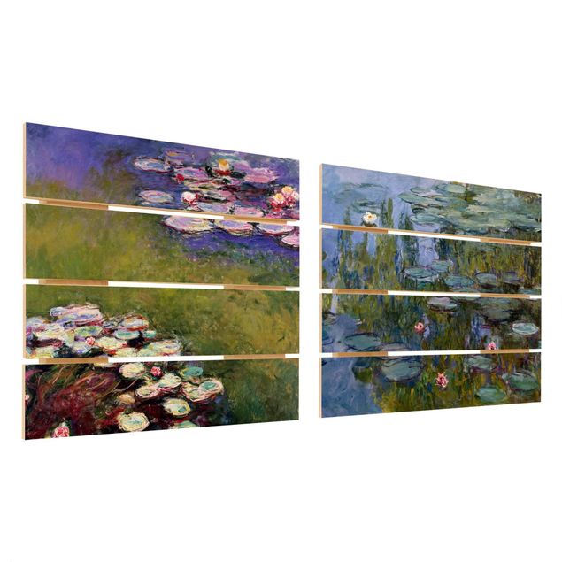 quadros para parede Claude Monet - Water Lilies Set