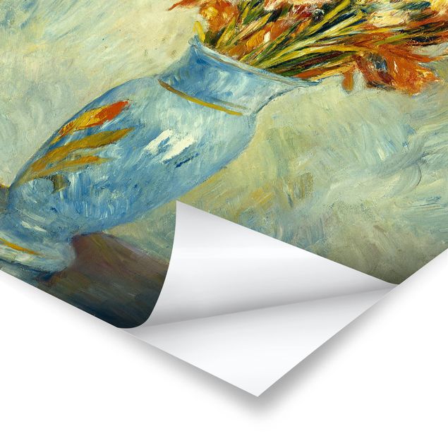 Quadros em amarelo Auguste Renoir - Gladiolas in a Blue Vase