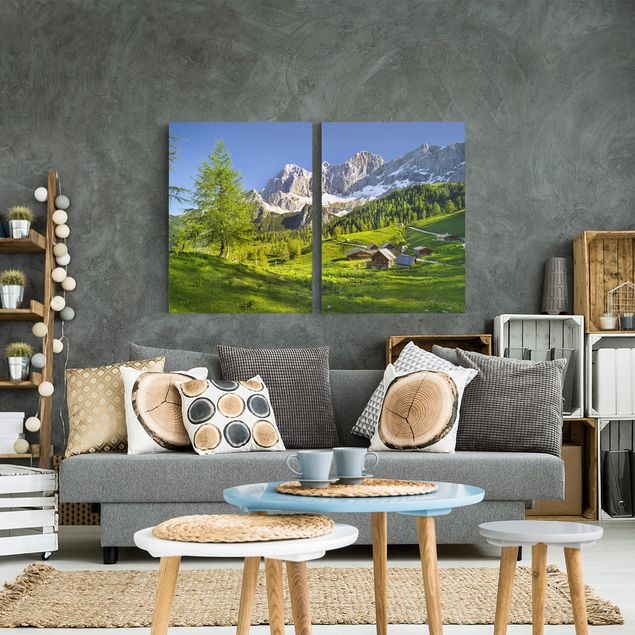 Telas decorativas montanhas Styria Alpine Meadow