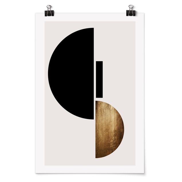 Posters abstratos Geometrical Semicircle