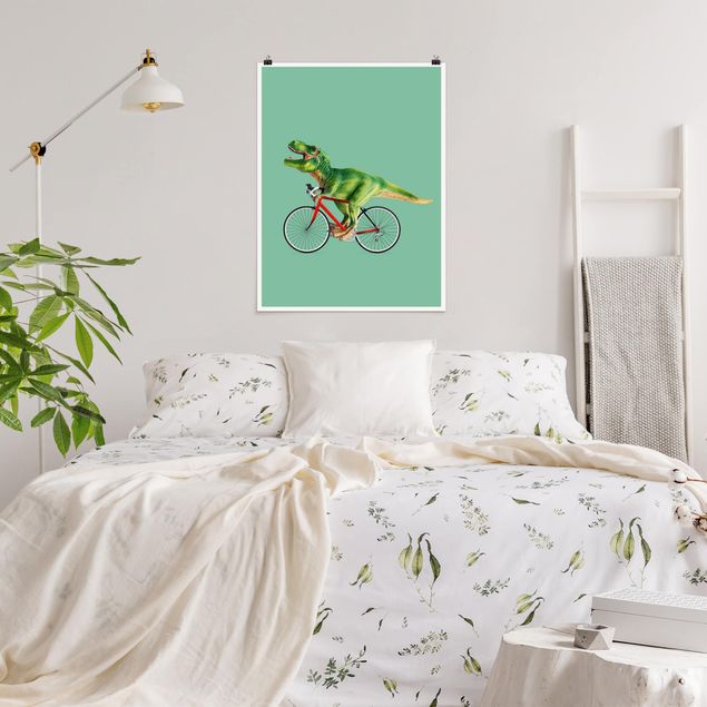 Posters quadros famosos Dinosaur With Bicycle