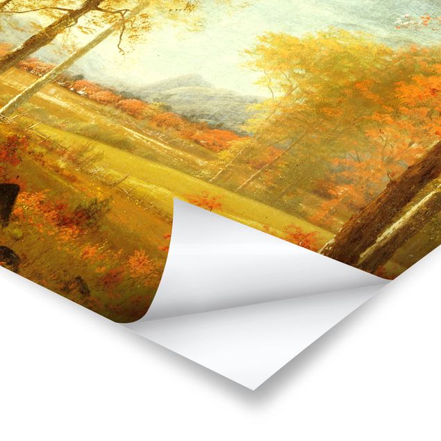 Posters quadros famosos Albert Bierstadt - Autumn In Oneida County, New York